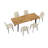 63.1-78.8'' Extendable Dining Table Set,7-Piece Modern Kitchen Table with 6 Upholstered Dining Chairs -1888396139