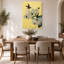 Art mural rétro sur toile, hortensia et oiseau-681134324