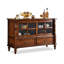 Buffet en merisier massif et bois manufacturé-250381295