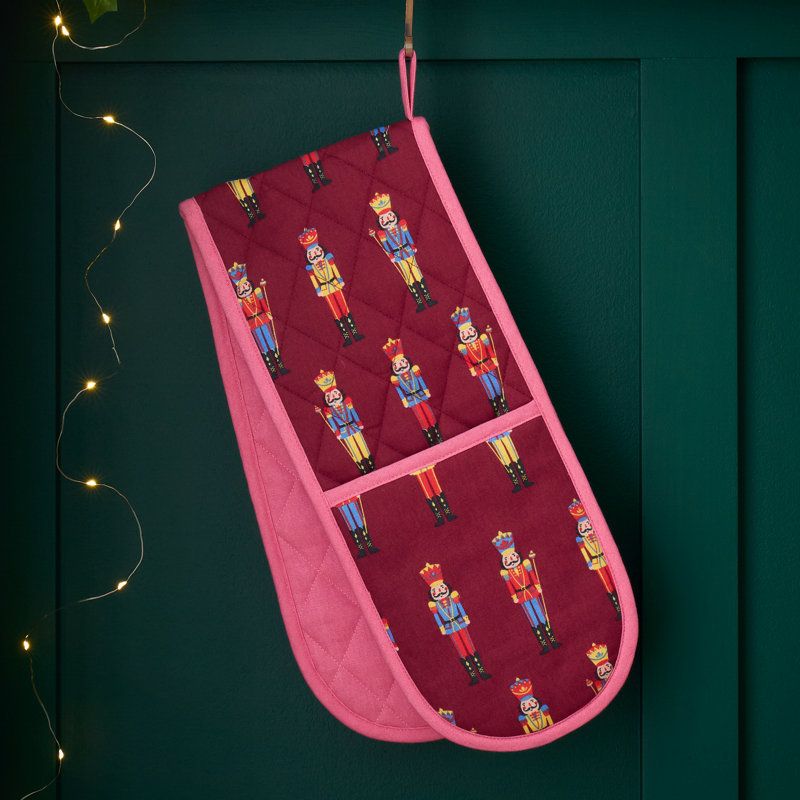 Christmas Nutcracker Cotton Kitchen Double Oven Glove