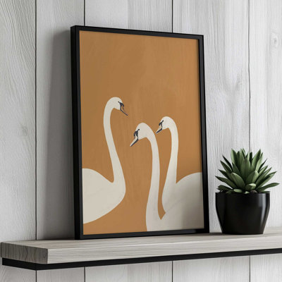 White Swans 2 by Thingdesign Art Print