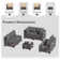 6-Person All-Weather Wicker Modular Patio Conversation Set with Cushions