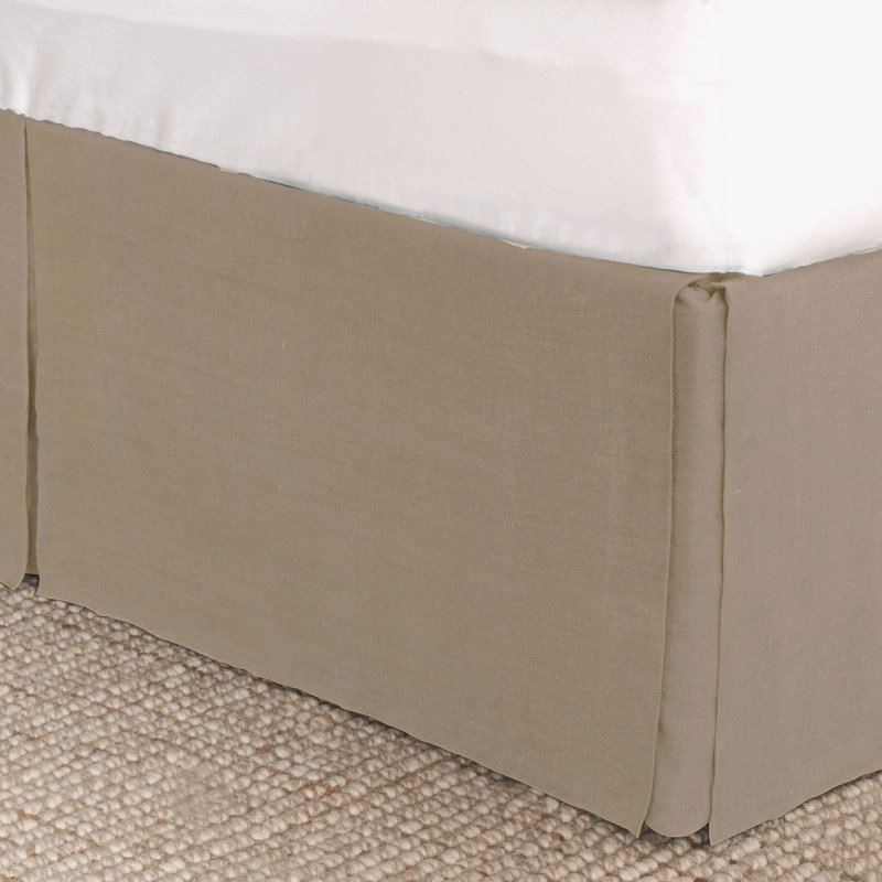 Resort Linen Program Linen Pleated Bed Skirt, Bisque, King