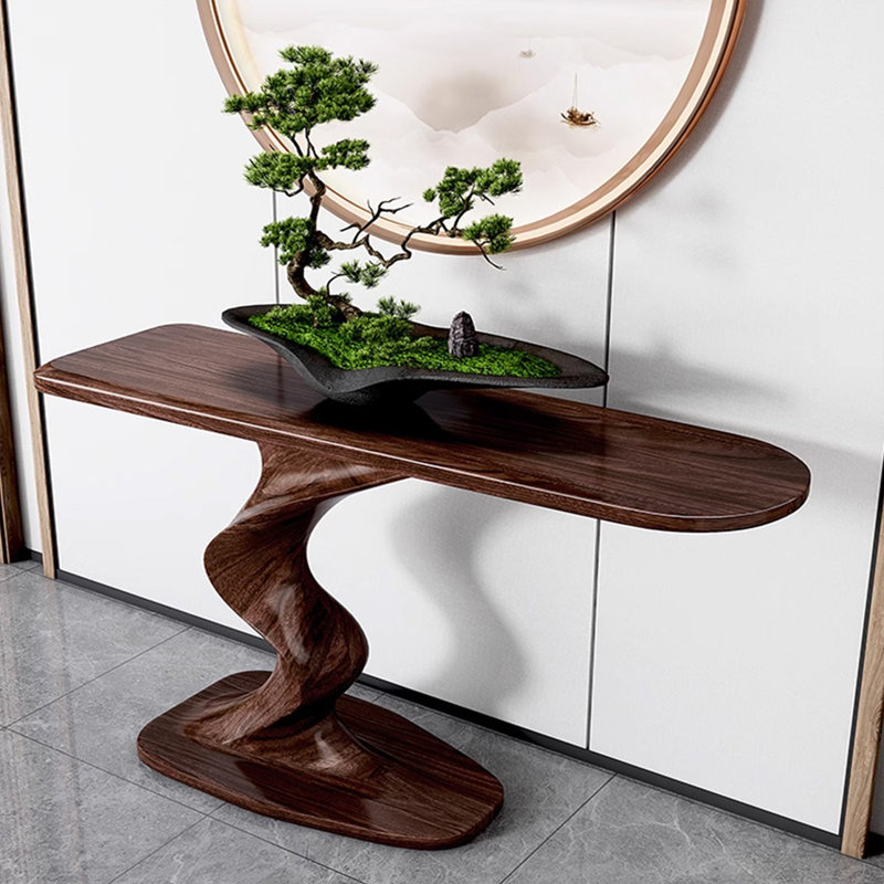 New Chinese-style minimalist console table, 33.86" H x 47.24" W x 14.96" D