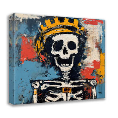 Skeleton 60-Hommage-Basquiat, estampe numérique sur toile tendue avec châssis