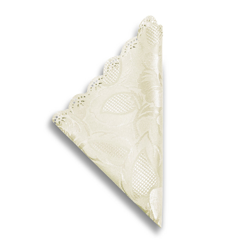 Oley Luxury Rose Damask Table Range, Cream, 2cm W x 180cm L