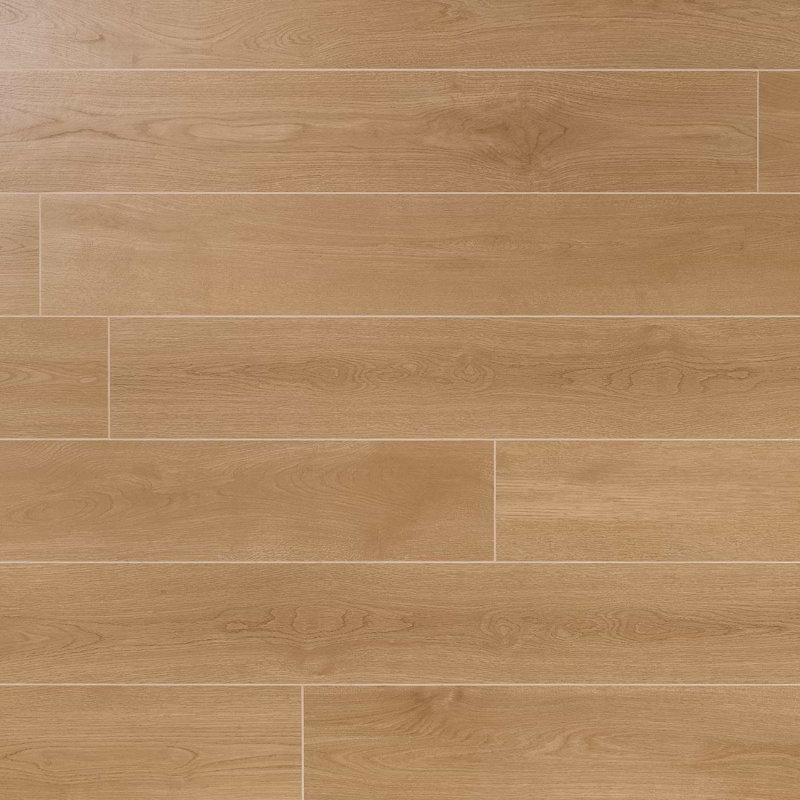 Oaktree 7x60 XL Wood Look Matte Porcelain Tile, Pale Brown