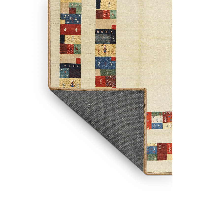 Tapis brun/vert/gris zone contemporaine, Rectangle 3 pi x 5 pi