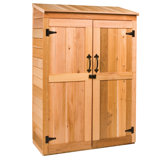 Remise à outils verticale en bois de cèdre rouge de l'Ouest l 4 pi x P 2 pi Garden Hutch
