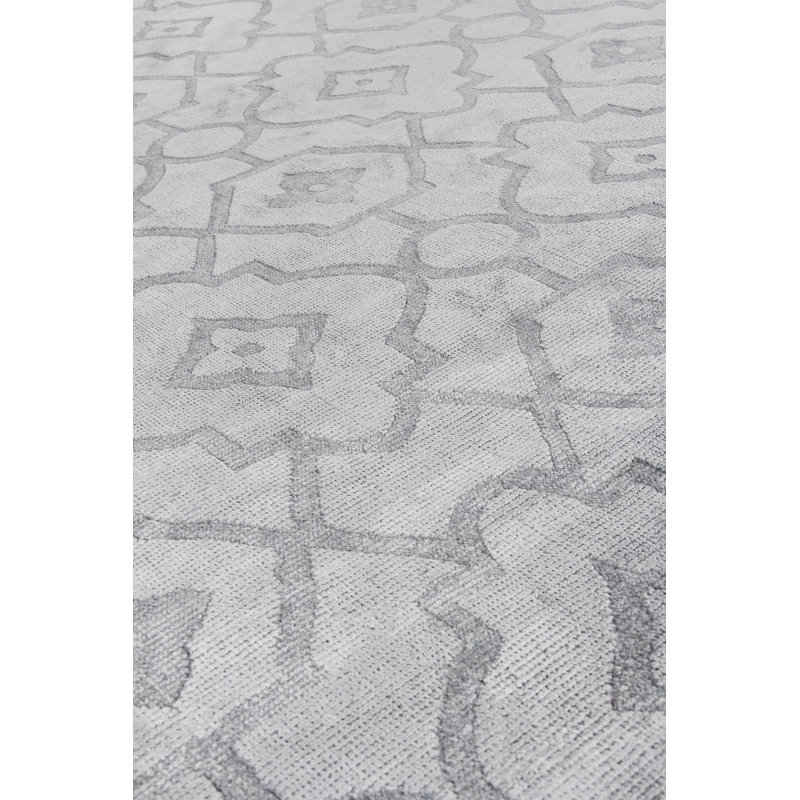 Samara Geometric Area Rug in Aqua, Rectangle 10' x 14'