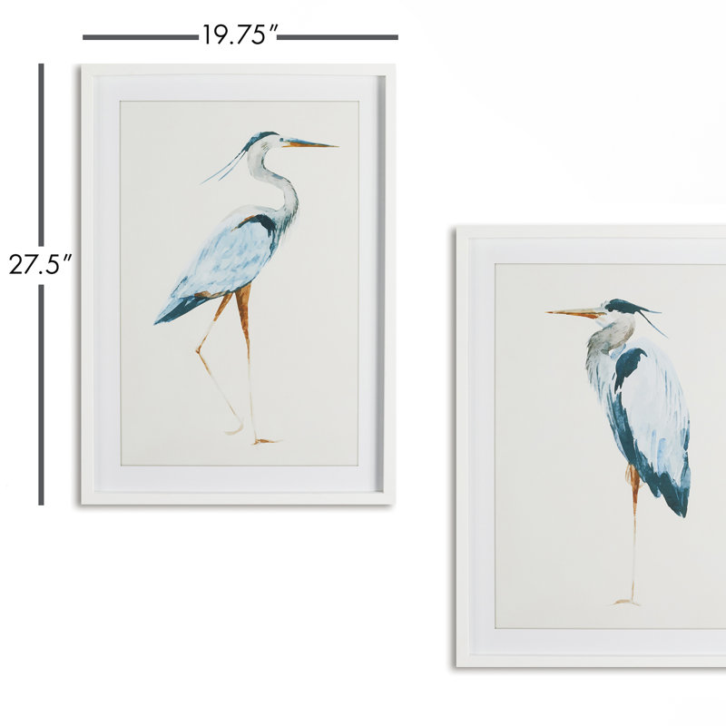 Blue Heron Prints Set