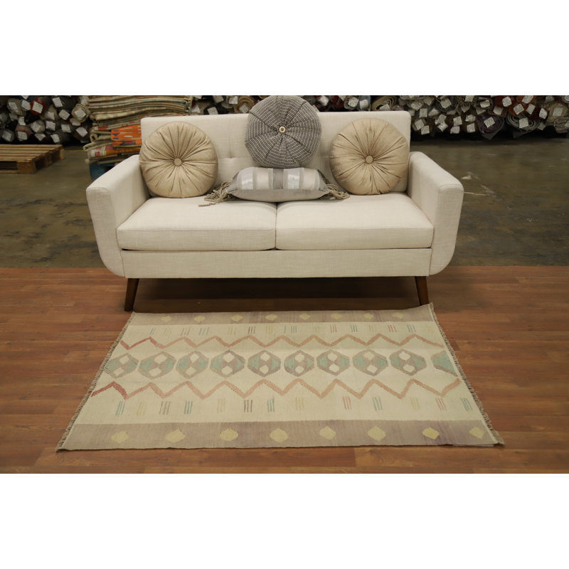 Tapis kilim en laine tissé à la main 3 x 5