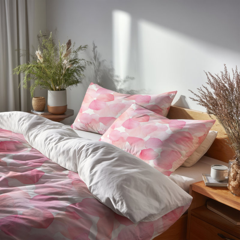 Ensemble de housse de couette Teens Romantic Bed Of 3 - Florals Petal Kiss, Housse de couette très grand et 2 très grandes t