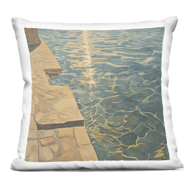 Coussin décoratif Sunlit Pool Reflection