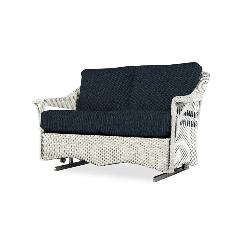 Nantucket Outdoor 2 - Seat Loveseat, Sandberg Navy, Matte White