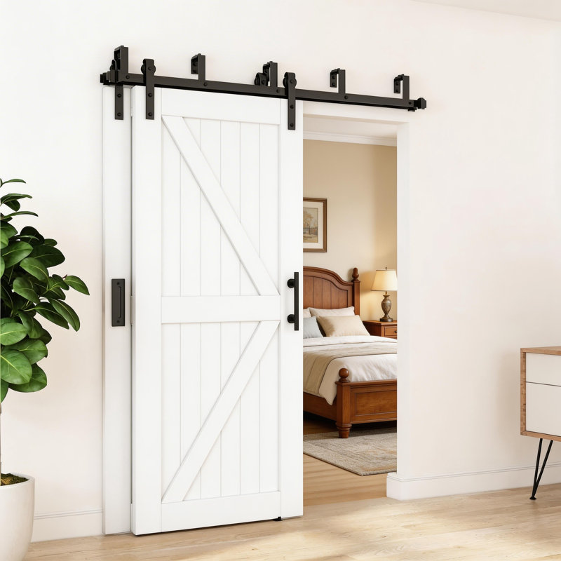 Ensemble de porte de grange coulissante double Bypass, 108 po