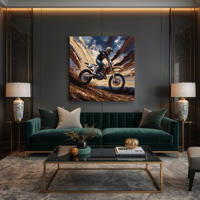 Art mural en toile Sports Motocross