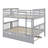 Full Over Full Bunk Bed With Twin Size Trundle And Ladder-2076692453