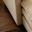 Canapé en chenille deux places avec 1 repose-pieds, canapé modulaire en L 2 places avec repose-pieds
