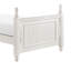Mobilier de chambre simple simple blanc - lit en bois avec tête de lit, rails et lattes traditionnel-129630957