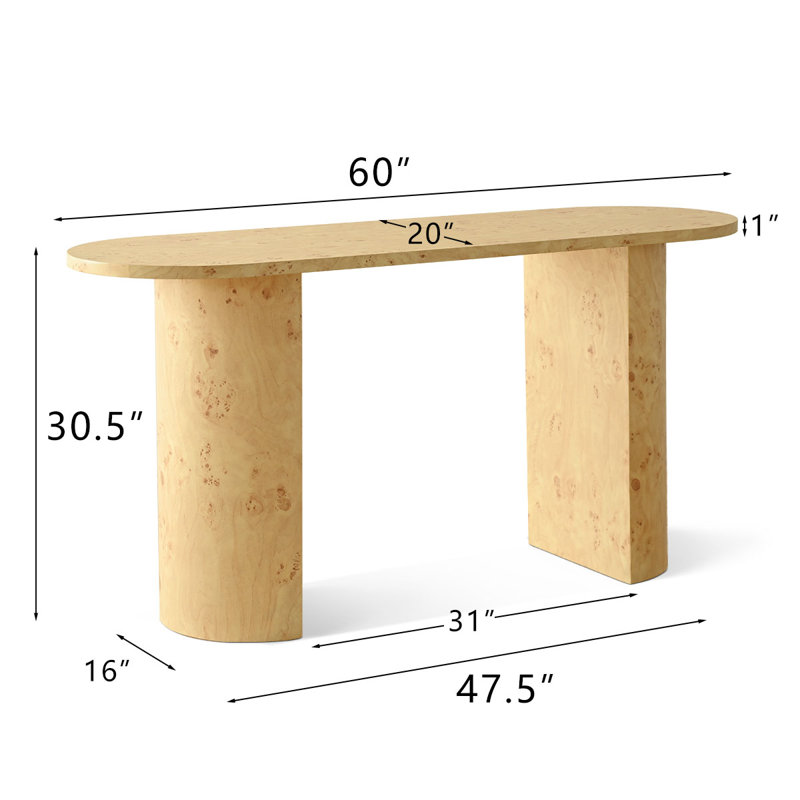Burl Wood 60” Desk
