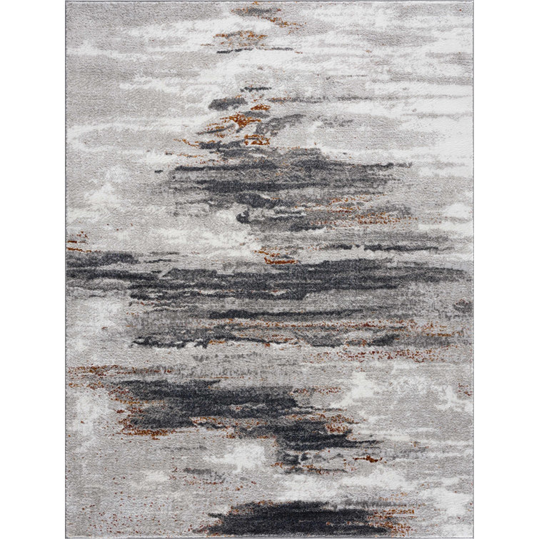 Camillo Abstract Design Modern Gray/Beige Area Rug