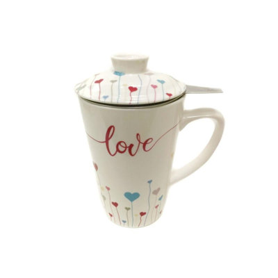 Ensemble de grandes tasses à café love