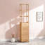 Armoire en bambou pour la cuisine, 4,9 x 4,6 x 25,3 po, avec rangement, étagère, conception résistante à l'eau