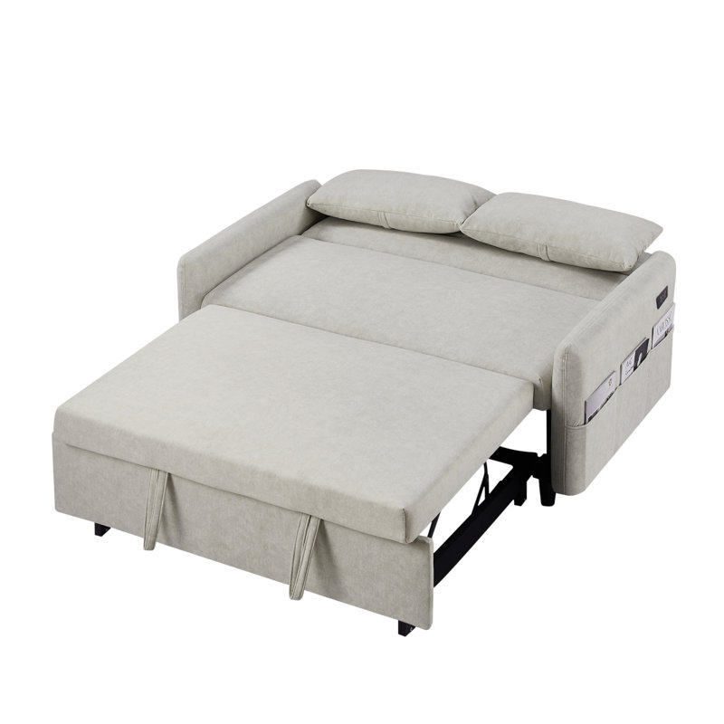 Canapé-lit de 55,1 po Modern, Beige