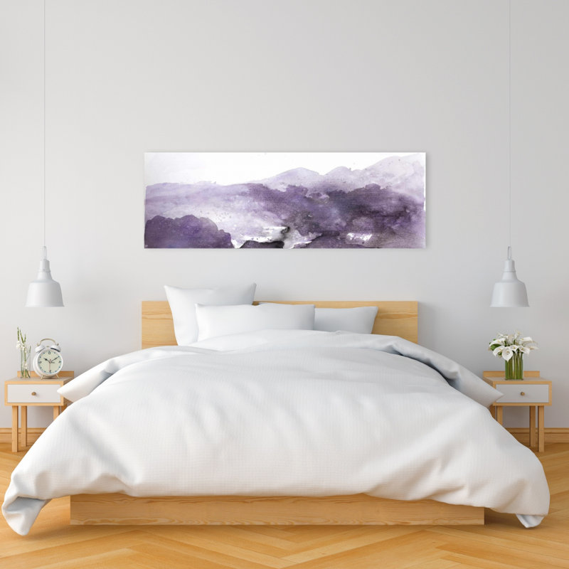 Nuage mauve, toile abstraite - décoration murale moderne