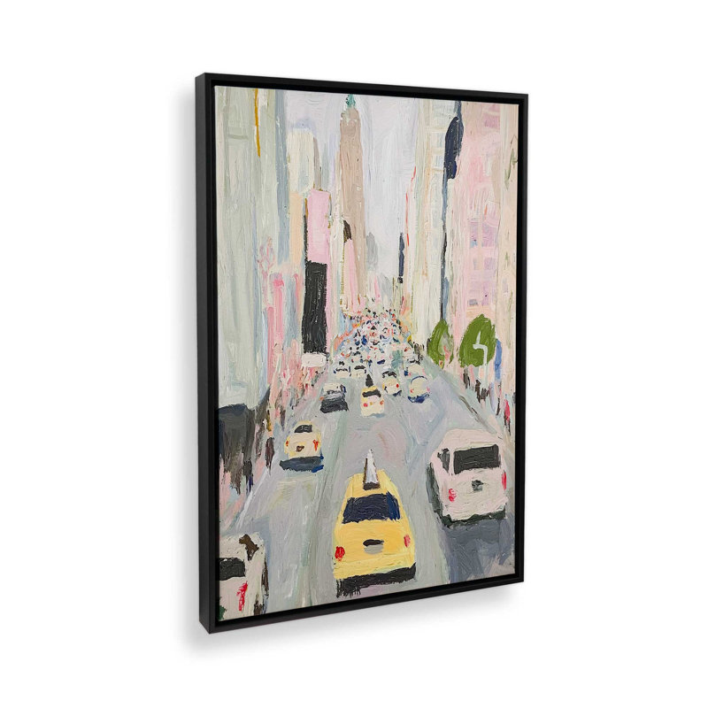 «Look up Fifth Ave I» par Walker Noble, reproduction d'art sur toile, «Floater», reproduction encadrée sans passe-par, Noir