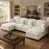 Beige / chenille blanche est en rupture de stock