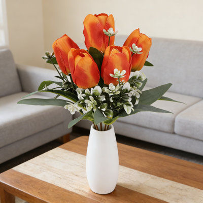 Fleurs de tulipe simulées, fleurs artificielles, décorations de mariage, tissu en soie, bouquet floral, XR