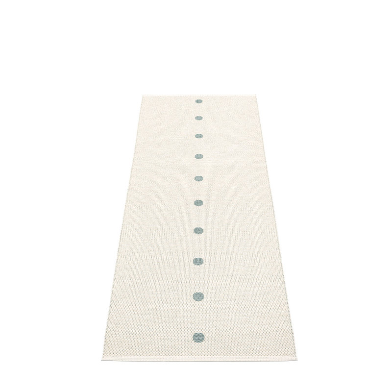 Tapis bleu clair / ivoire Peg, Tapis de couloir 2 pi 3 po x 6 pi 6 po