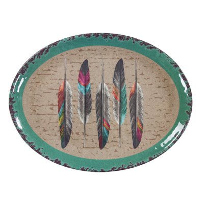 Feather Serving Melamine Plastic Platter