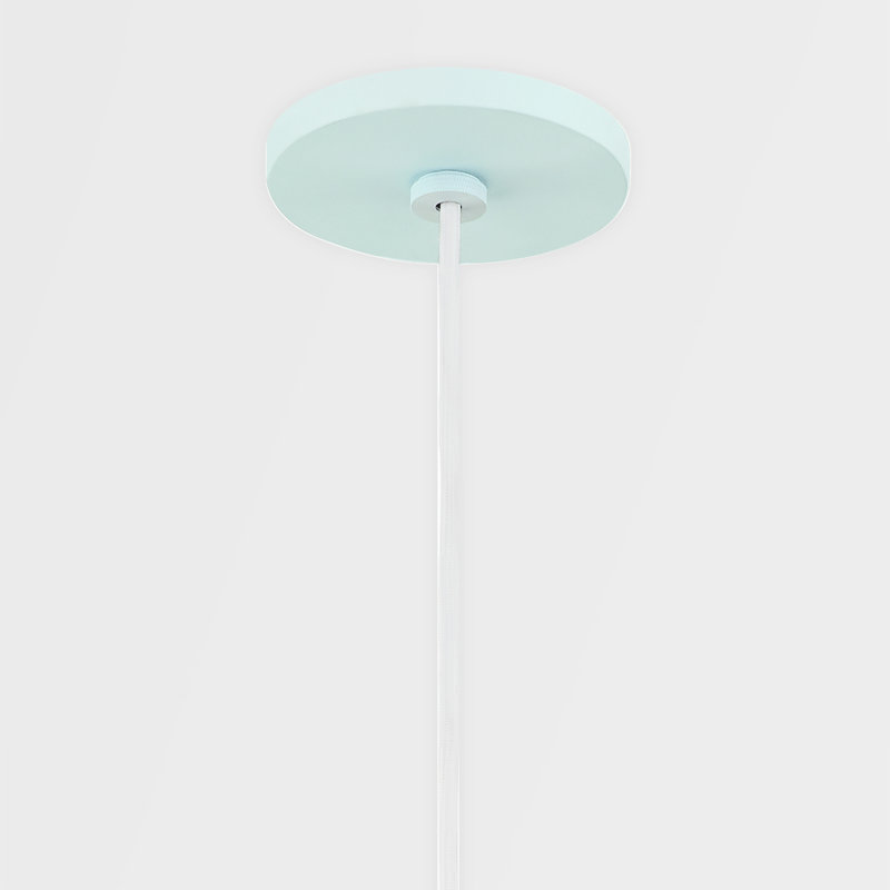 Luminaire suspendu conique à 1 lumière, H 16 po x l 28 po x P 28 po, G40, Bleu