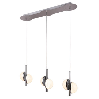 Bohanan 3 - Light Nickel LED Kitchen Island Pendant