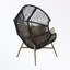 Fauteuil ovale en osier avec coussin