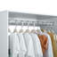 Armoire-penderie moderne en bois: 6 tablettes et 6 tiroirs