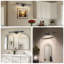 Applique murale 23,62 "à 2 lumières à intensité variable rotative 360 ° (avec ampoules incluses) (ensemble de 2)-2120826308