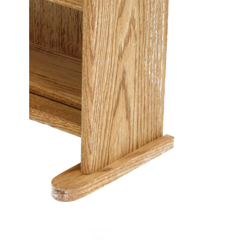 Support à CD en bois de style tablette - Série 02, Naturel, H 65,5 po x l 24,25 po x P 7,25 po