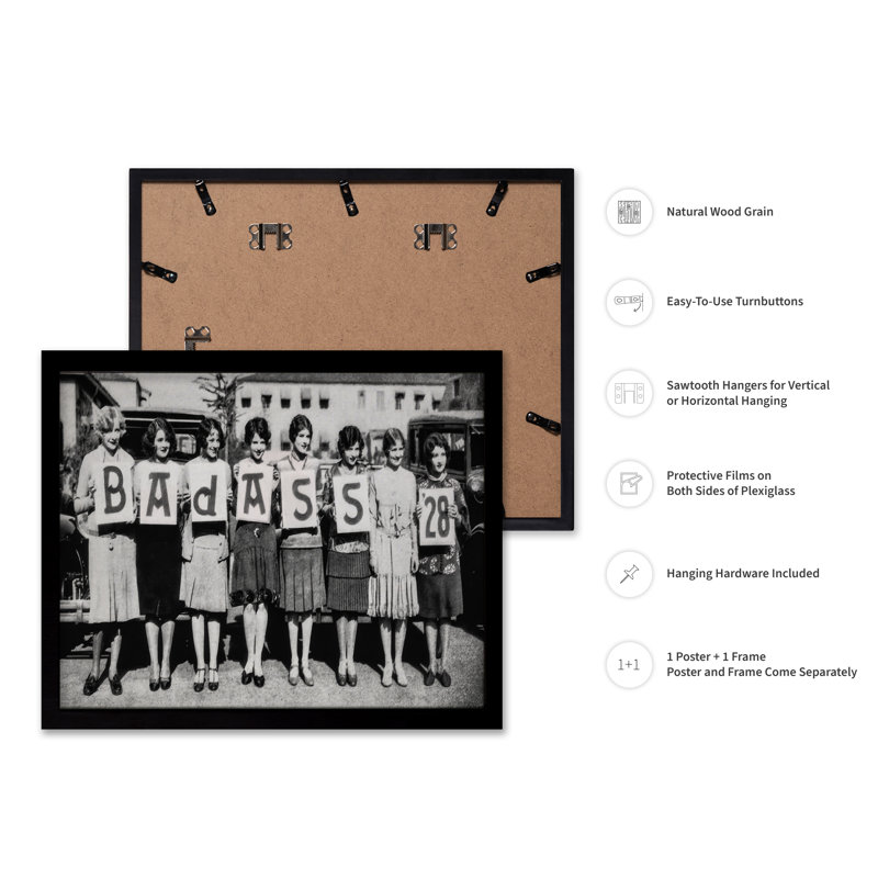 Sorority Sister Badass '28, Black Framed, Poster, 12"H x 16"W