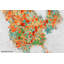 Hand -painted acrylic painting in harmony with the continents
