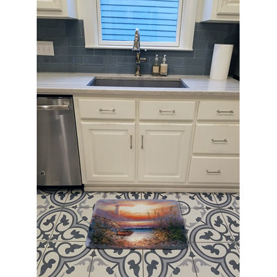 Tapis pour salle de bain à mousse à mémoire de forme de phare Noreen