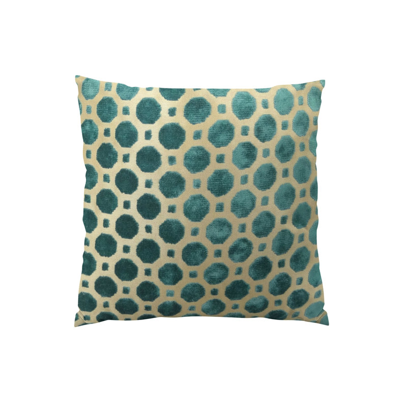 Velvet Geometric Reversible Throw Pillow, 22" H x 22" W