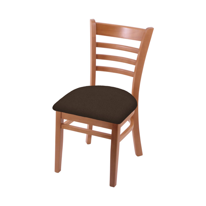 18'' H Upholstered Beech Side Chair, Rein Coffee, Medium