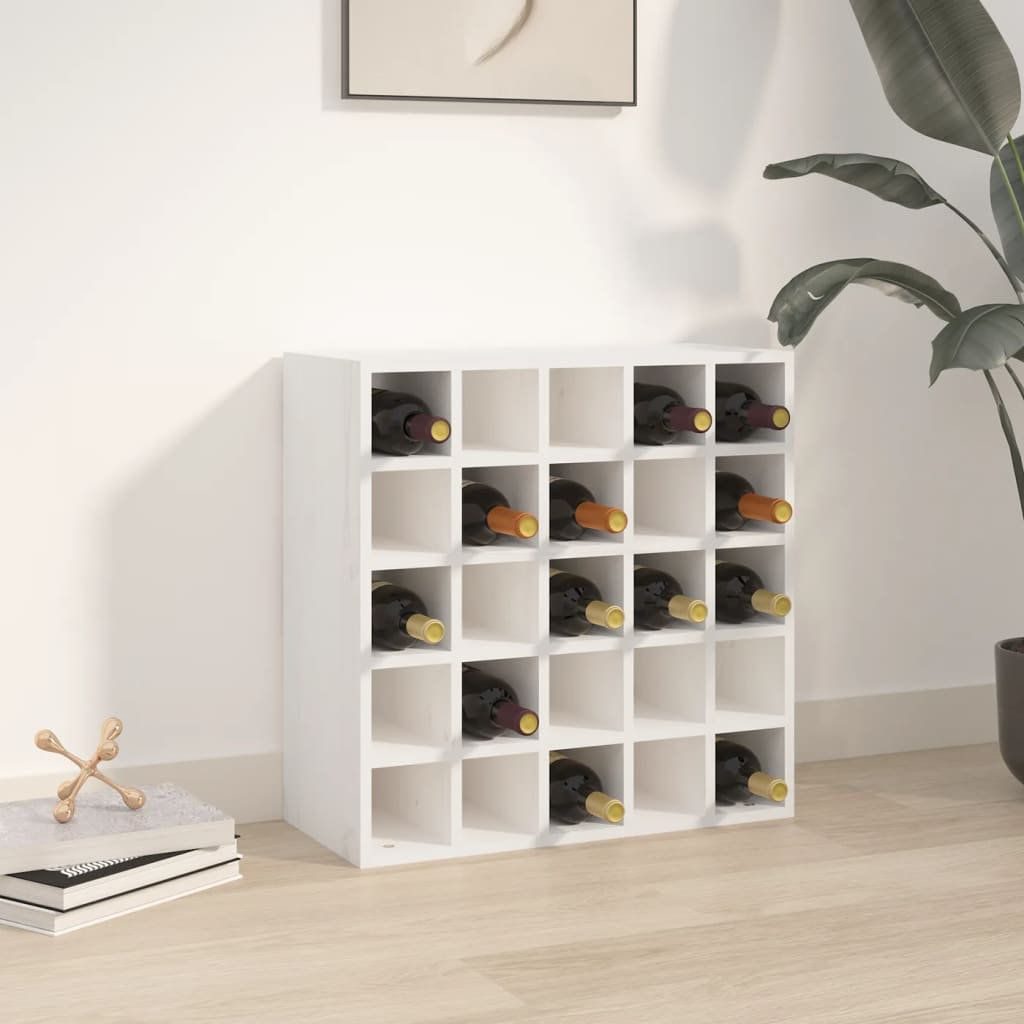 Labors 25 Bottle Solid Wood Floor Wine Bottle Rack