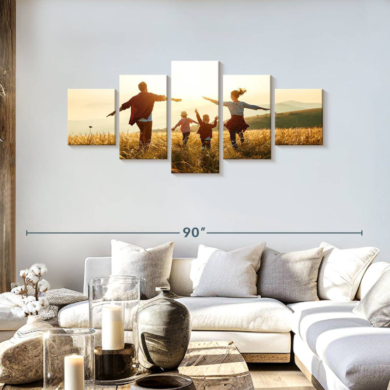 Famille coucher de soleil