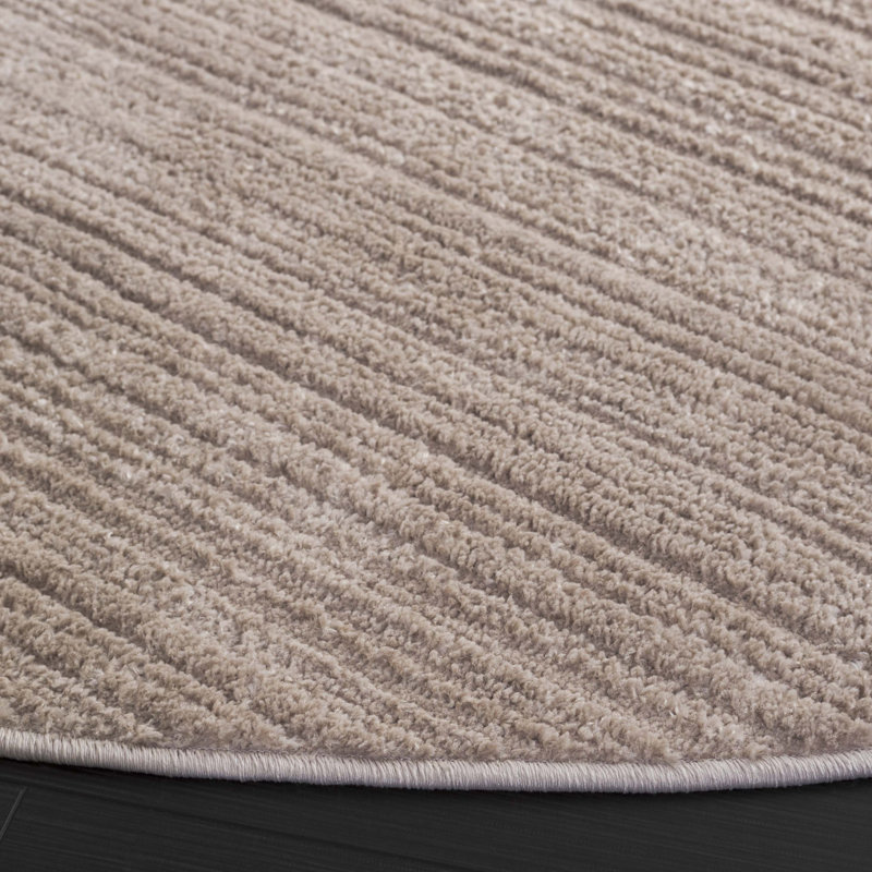 Fatmeh Performance Solid Color Rug, Round 6'7"
