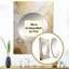Drumack beige et or Glacier Stone Simplicity II - miroir de formes abstraites, miroir mural moderne unique, impression d'art en métal-366462686
